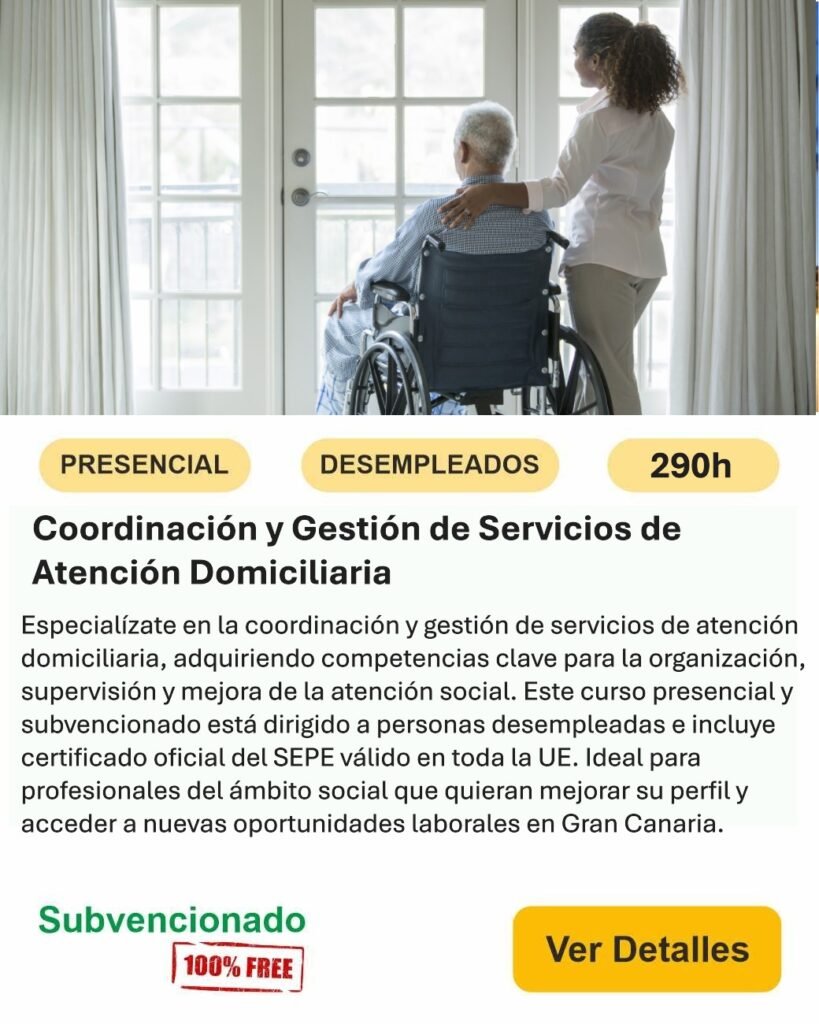Atención domiciliaria desempleados presencial