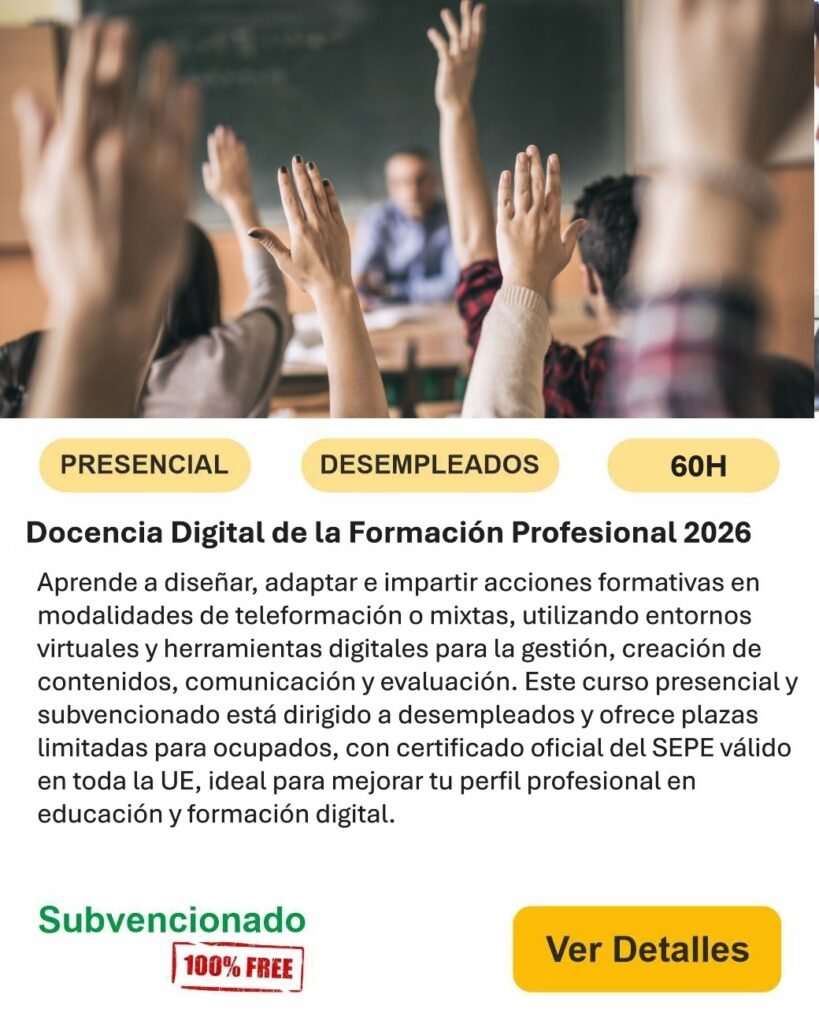 docente presencial desempleados