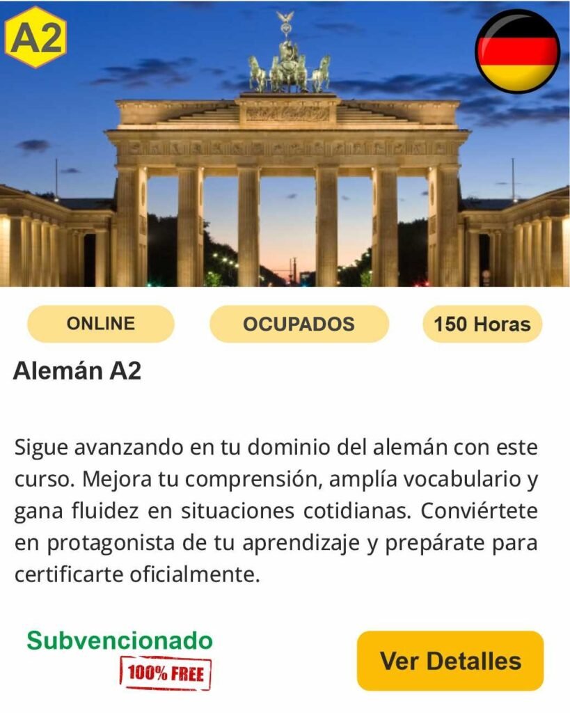 ocupados on line aleman a2 idiomas