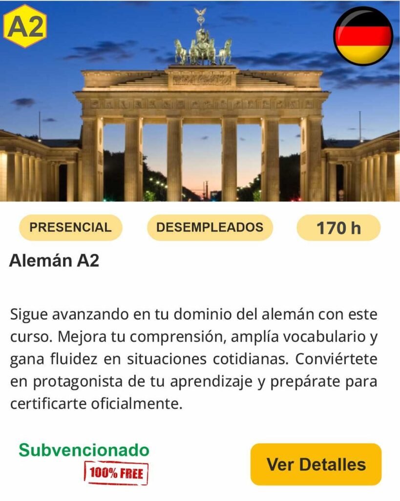 Presencial desempleados idiomas aleman A2