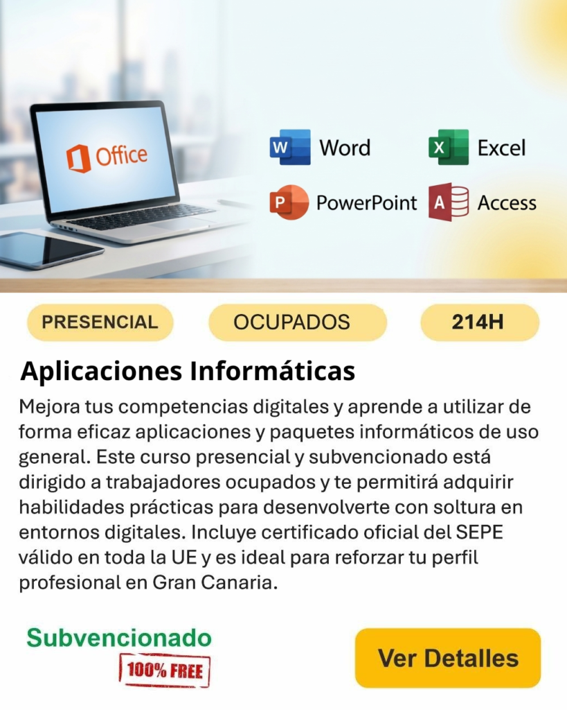 Informática presencial ocupados