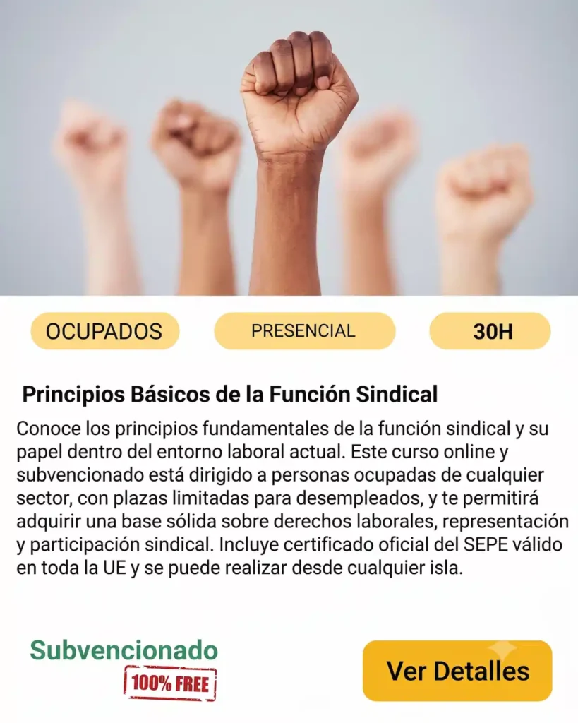 Función sindical presencial ocupados