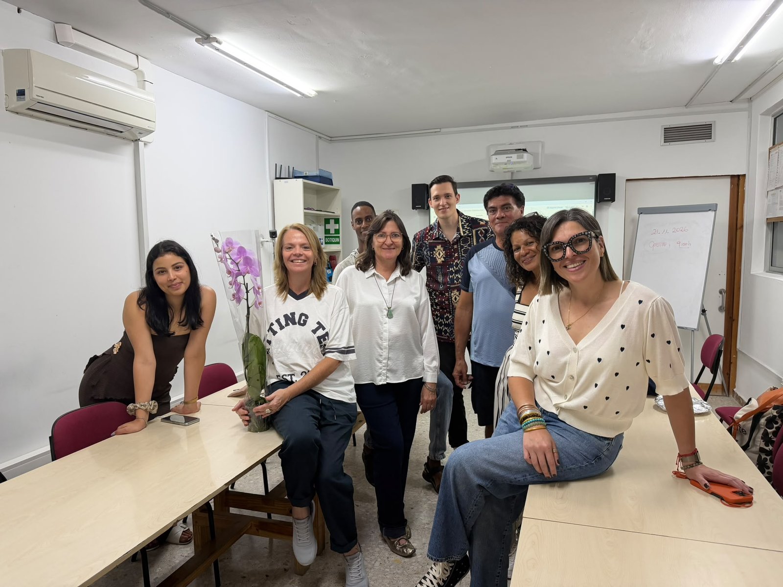 Alumnos del curso de alemán finalizando su formación